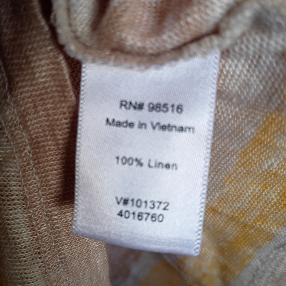 EUC Coldwater Creek 100% Linen Summer Lightweight Striped Top‎ Women's Large - Picture 5 of 5